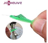 Dispositivo de aguja de coser tipo pez, máquina de coser, dispositivo de enhebrado de aguja, perforador de aguja Simple, 3/5/10 Uds. 3 pcs verde