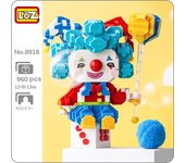 LOZ 8918 Parque de Atracciones fiesta payaso Joker globo dado sombrero muñeca DIY Mini bloques de diamante juguete de construcción para niños sin caja