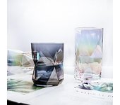 Copa de cóctel de vino, Whisky, barra de cristal corta, personalidad creativa, Whisky, cerveza, Brandy, vaso colorido para beber té y café, regalo A