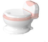 Silla para niños pequeños, inodoro de entrenamiento para ir al baño, montaje realista con sensación Real color rosa