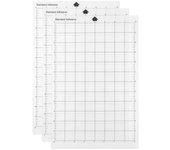 Tapete de corte de repuesto, tapete adhesivo transparente para Cricut con rejilla medidora de 8 por 12 pulgadas para 3PCS transparente