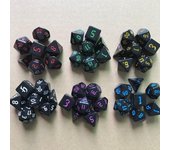 Juego de 7 dados acrílicos para juegos de rol, DND, 7 dados, dados poliédricos, juego de mesa. blanco