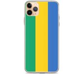 Funda iPhone - Drapeau Gabón - iPhone 11 Pro Max - Souple - Multicolore - Verticale