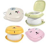 1 orinal portátil para niños pequeños, inodoro de entrenamiento plegable para viajes, para acampar en el automóvil, baño interior y exterior para bebés y niños verde