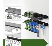Estante para taladro eléctrico Iron Hand, estante para herramientas con destornillador, estante de almacenamiento para taladro recargable montado en la pared, estante para herramientas eléctricas de garaje A3