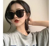 Gafas de sol para fotografía callejera de mujer, modernas y versátiles, las mismas gafas de sol cuadradas negras de montura grande, gafas de cara redonda para hombre.