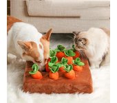 Juguetes para perros: tapete olfateador para mascotas, tapete de peluche de zanahoria, innovador tapete de peluche de verdura, rábano para tirar, zanahoria de peluche, juguetes interactivos para perros.