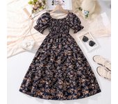 Vestido floral de moda para niñas Vestido dulce de verano para niñas 160cm=11-12Y