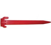 Clavija de plástico para tienda de campaña W4 de 8 pulgadas (Paquete de 5) One Size rojo
