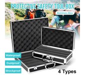 Caja de herramientas de aluminio, equipo de seguridad portátil, caja de instrumentos, Maleta, Kit de vehículo para exteriores, caja de herramientas de perfil multifunción 30*17*8CM