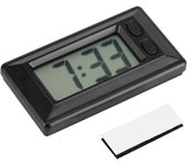 Reloj electrónico de escritorio para salpicadero de coche, digital, LCD, con fecha, hora y calendario blanco