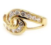 Anillo Bañado En Oro Blanco 'Goddess' 50 blanco
