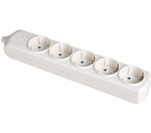 base bipolar 5 tomas t/tl 10/16a 250v color blanco solera 8005