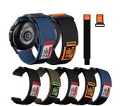 Correa de nailon de fácil ajuste para Forerunner, Active, Vivoactive 4, Huawei Watch y Samsung Watch 20mm-black