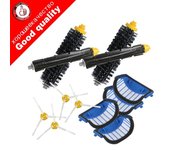 4 Filtro AeroVac azul + kit de cepillo principal de 2 juegos + 4 cepillos laterales para iRobot Roomba Serie 600 620 630 650 660 Reemplazo de accesorios