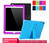 Para Apple Ipad 5 6 7 9.7 pulgadas Funda de silicona Ipad Air 2 Ipad Pro Soporte de carcasa anticaída Hockproof Tapa blanda prueba de golpes rojo