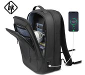 Mochila Mochila para portátil expandible para hombre Mochila impermeable de 15,6 pulgadas Mochila de viaje Mujer Hombre Oficina Universidad negro