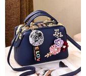 Nuevos bolsos de mujer de estilo coreano, bolsos de mano de moda, bolsos cruzados de hombro de moda, bolsos cuadrados pequeños azul oscuro