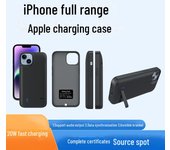 Funda para móvil Apple serie 16/15 con clip de batería y soporte iPhone 12/12 Pro - 5000mAh negro