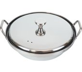 Olla para estofado coreana Wahei Freiz de acero inoxidable para mariscos de 24 cm con tapa Taste Exploration Edición coreana IH/Gas RB-2877 plata
