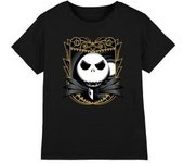Camiseta infantil con diseño sombreado de Jack Skellington de Pesadilla antes de Navidad 12-13 negro