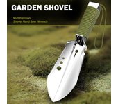 Herramientas de jardín multifunción, pala de acero de alto manganeso, abridor de botellas, llave hexagonal verde del ejército