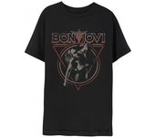 Bon Jovi Camiseta unisex para adultos con triángulo superpuesto XL negro