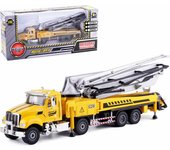 Juguete de coche bomba de hormigón de aleación a escala 1/55, modelo de equipo de construcción de ingeniería para niños mayores de 3 años. 1/55-Size:23*5.5*85cm amarillo