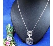 Les Trésors De Lily [B8482] - Collier Argent 'Chorégraphie' argenté (rhodié) - 50x27 mm plata