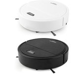 Robot aspirador de 1500 mAh con máxima potencia de succión, silencioso y anticolisión, recargable. blanco