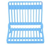 Soporte plegable para escurridor de platos, cuencos y tazas para cocina blanco