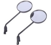 1 par de espejos retrovisores ajustables con rotación de 360° y reflector para manillar de motocicleta, bicicleta y scooter eléctrico