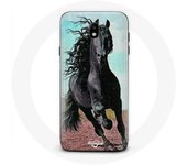 Coque pour Samsung Galaxy S5 Le Cheval Noir De La Race Frisonne