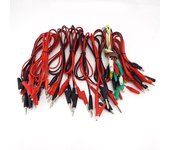Conector Banana de 4mm, Cable doble, pinzas de cocodrilo, conector de Cable extensible, sonda de plomo de prueba para pruebas eléctricas DIY NO.22589