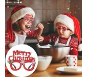 Vasos navideños de plástico con forma de alce de Papá Noel, accesorio para disfraz de fiesta de Navidad para niños, accesorios para fotos B