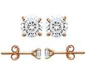 Les Trésors De Lily [L5006] - Pendientes chapados en oro 'Essentiel' de oro blanco - 4 mm oro