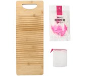 Tabla de lavar de madera gruesa para el hogar, tabla para lavar ropa, herramientas de limpieza, accesorios
