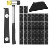 Juego de herramientas para instalación de pisos de madera laminada, juego de herramientas para pisos de madera, juego de golpes para pisos 30pcs spacer negro