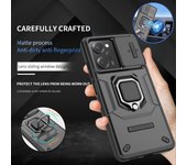 Funda protectora a prueba de golpes para Xiaomi Redmi Note 12S, funda protectora para lente de cámara para Redmi Note 12 Pro Plus Note12, funda con soporte para anillo For Redmi Note 12S negro