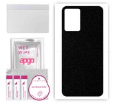 apgo Protective Skin Sticker for the back compatible with Vivo Y33S V2057, Wrap Film, Foil, Vinyl - Pattern Matte Black