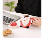 Taza de cerámica para leche, bonita taza para bebidas reutilizable con forma de árbol de Navidad para Halloween, multifuncional, para café, té y bebidas calientes A