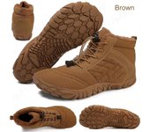 Botas de invierno nuevas y a la moda para hombre y mujer, para la nieve, descalzas, para exteriores, antideslizantes, cálidas, de piel, informales, botines de talla grande, zapatos de senderismo 35