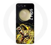 Coque Samsung Galaxy Z Flip5 Son Goku Super Saiyan SSJ3 Attaque point Dragon
