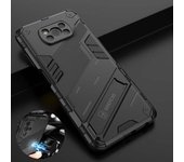 Funda NFC para Xiaomi Poco X3 con soporte magnético para coche, carcasa trasera a prueba de golpes para Mi Pocophone M2 Pro M3 F3 GT For Poco X3 gris
