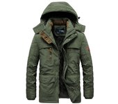 Chaqueta de invierno de gran tamaño con bolsillo para hombre, forro polar, parka para exteriores, abrigo con capucha, cortavientos, ropa de abrigo gruesa y cálida XXXXXL negro
