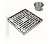 Desagüe de piso de 1 pieza, fregadero de baño de acero inoxidable, desagüe de piso antiolor para el hogar, escurridor de residuos de piso de ducha cuadrado de baño, accesorios de baño