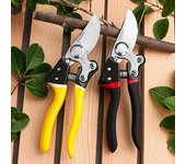 Tijeras de jardinería con mango ergonómico, podadora de ramas de bonsái de flores de acero inoxidable, herramienta de jardín, suministro de jardín negro