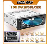 Radio de coche 1Din Reproductor de MP3 universal Soporte multimedia DVD CD VCD Ecualizador de música Estéreo USB Tarjeta TF FM AM Entrada auxiliar de autorradio negro