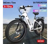 Bicicleta eléctrica urbana Bafang X8 de 26  x 4.0 , 750 W, batería de 48 V y 19,2 Ah, para playa y adultos.