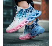 Zapatos para correr para hombre, zapatillas deportivas transpirables para hombre, con cordones, cómodos zapatos casuales para caminar, calzado de entrenamiento atlético 36 negro
